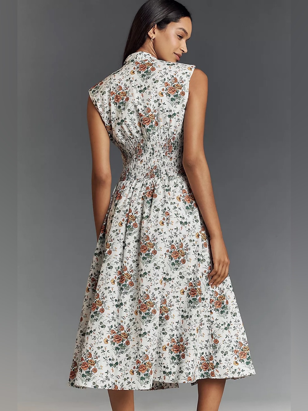 NWT Size S - Anthropologie The Tommie Cotton Zip-Front Midi Dress (NWT US$ 178)
